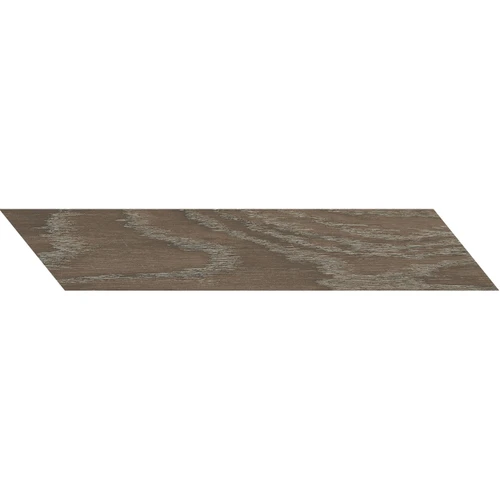 Sample of a Ancona Chevron Chocolate 8cm x 40cm Porcelain Wall and Floor Tile