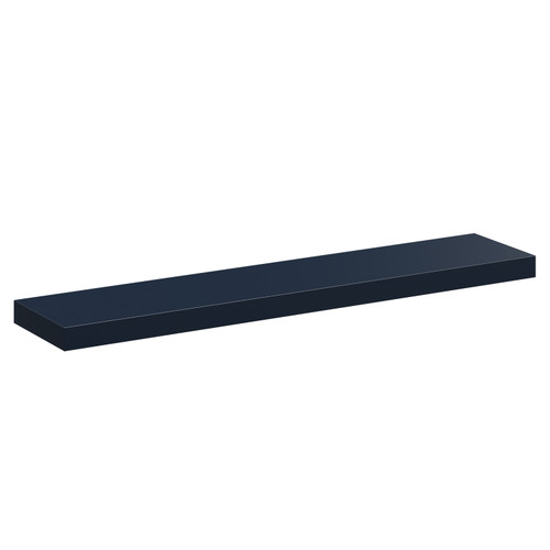 Napoli Deep Blue 60cm Floating Bathroom Shelf Left Hand View