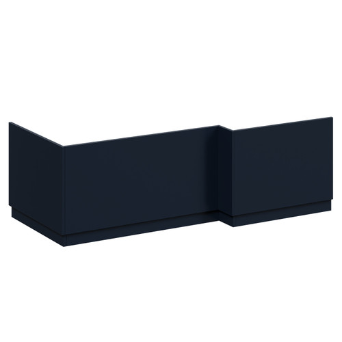 Napoli Deep Blue MDF 1700mm L Shaped Front and End Bath Panel Set Left Hand View