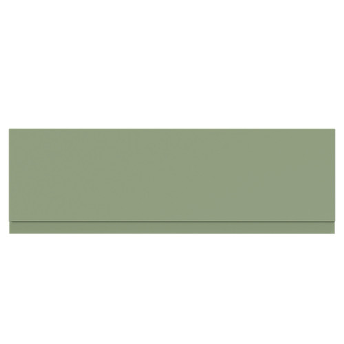 Napoli Olive Green MDF 1700mm Front Bath Panel with Plinth Front View