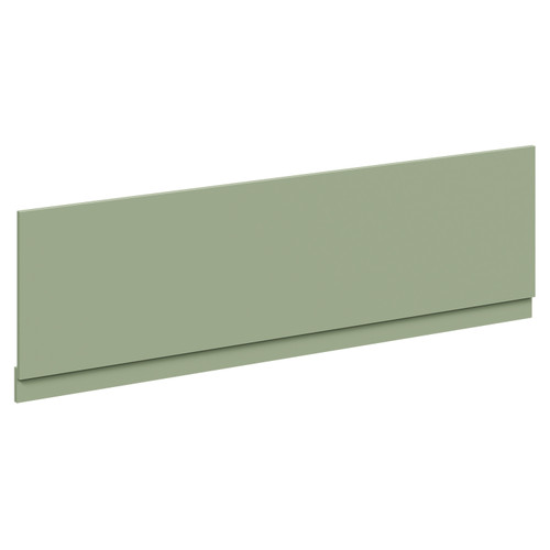 Napoli Olive Green MDF 1800mm Front Bath Panel with Plinth Left Hand View
