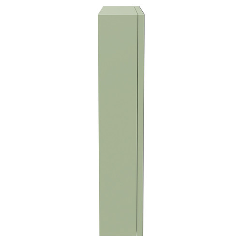 Napoli Olive Green 600mm Wall Mounted Mirrored Cabinet Side View