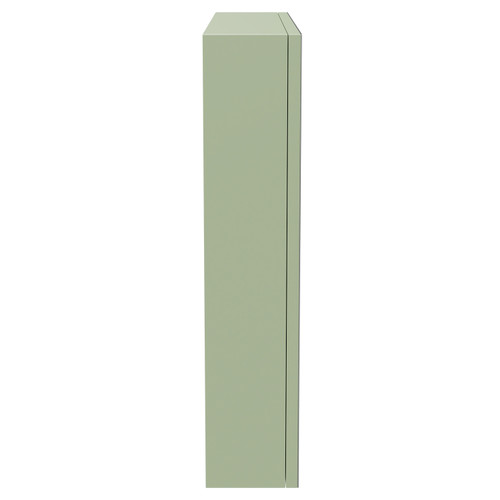Napoli Olive Green 800mm Wall Mounted Mirrored Cabinet Side View