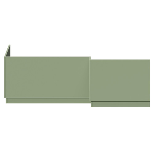 Napoli Olive Green MDF 1700mm L Shaped Front and End Bath Panel Set Front View