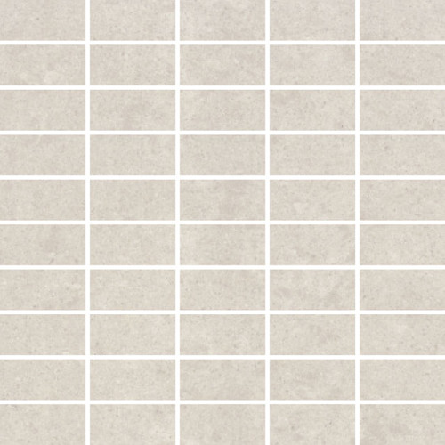 RAK Lounge Light Grey Unpolished 30cm x 30cm Sheet 3cm x 6cm Bricks Porcelain Mosaic Tile - AM-GPD-52UP/A