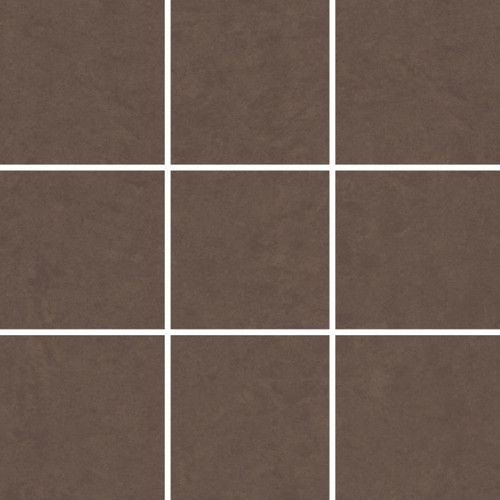 RAK Lounge Mocca Unpolished 30cm x 30cm Sheet 10cm x 10cm Squares Porcelain Mosaic Tile - AM-GPD-662UP10/10