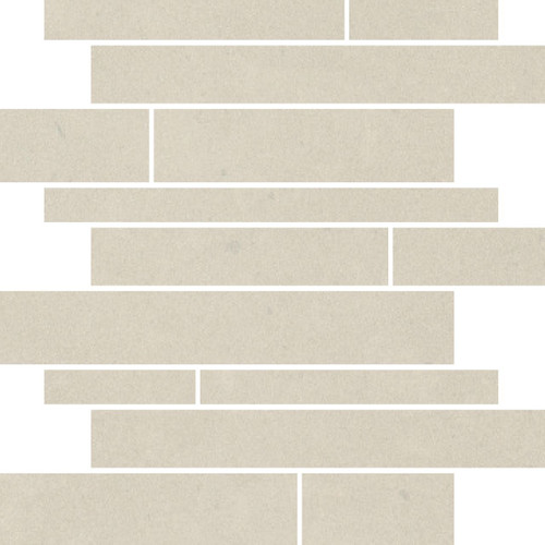 RAK Surface Off White Matt 30cm x 30cm Sheet Linear Bricks Porcelain Mosaic Tile - AM-GZSUR-OW.RT/BRK