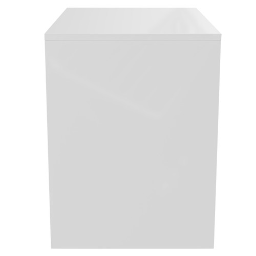 City Gloss White 600mm Wall Mounted Vanity Unit for Countertop Basins with 2 Drawers Left Hand Side on View