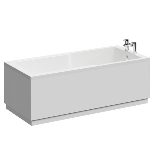 Square 1700mm x 750mm Straight Single Ended Shower Bath Left View