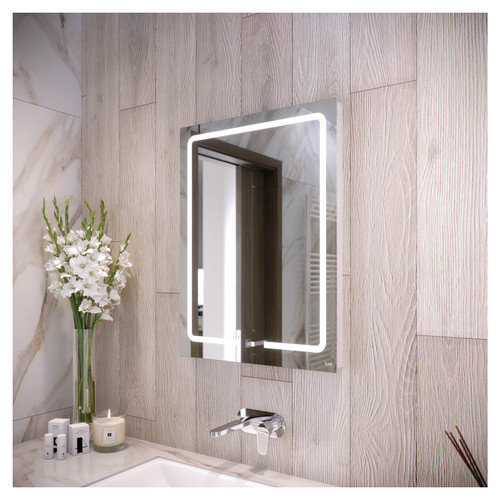 RAK Pegasus 600mm x 800mm Illuminated LED Mirror with Demister and Touch Sensor - RAKPEG5001