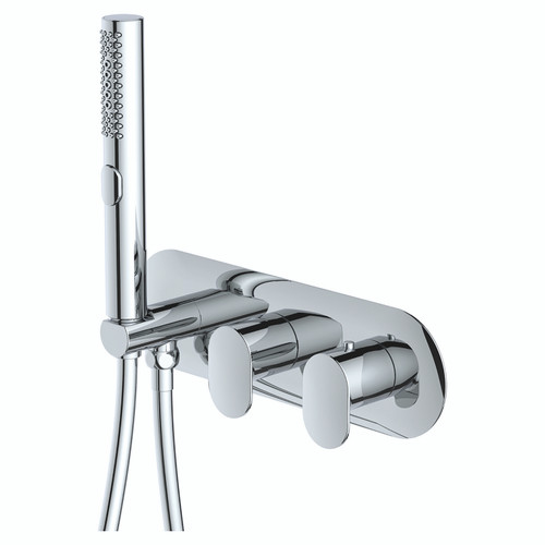 RAK Mercury Horizontal Concealed Thermostatic Dual Control Shower Valve with Handset - RAKMER3305C