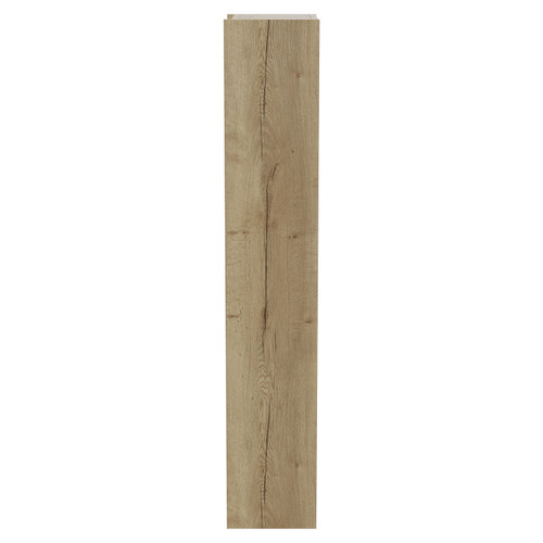 Montego Autumn Oak 350mm x 1400mm Wall Mounted Tall Storage Unit with 2 Doors View from Side