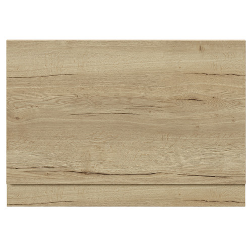 Montego Autumn Oak MDF 800mm End Bath Panel with Plinth View from Front