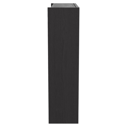 Montego Graphite Grey 600mm Wall Mounted Mirrored Cabinet View from Side