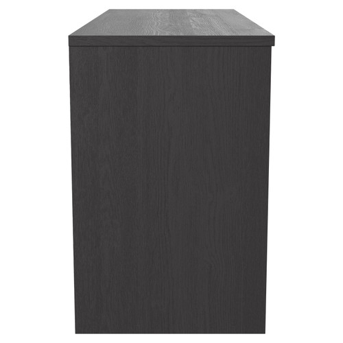 Horizon Graphite Grey 1200mm Wall Mounted Vanity Unit for Countertop Basins with 4 Doors and Polished Chrome Handles Side View