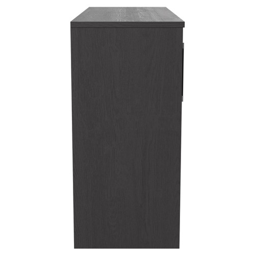 Horizon Graphite Grey 1200mm Floor Standing Vanity Unit for Countertop Basins with 4 Doors and Polished Chrome Handles Side View