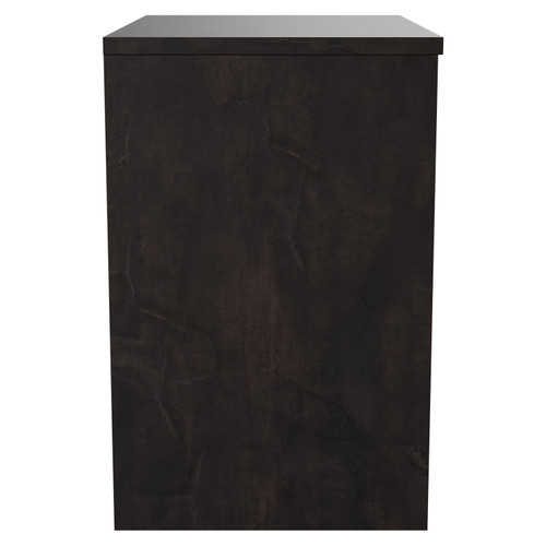 Horizon Metallic Slate 600mm Wall Mounted Vanity Unit for Countertop Basins and 2 Doors with Polished Chrome Handles View from Side