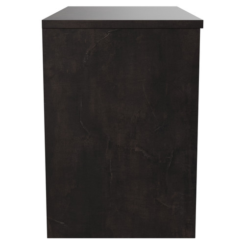 Montego Metallic Slate 800mm Wall Mounted Vanity Unit for Countertop Basins with 2 Drawers View from Side