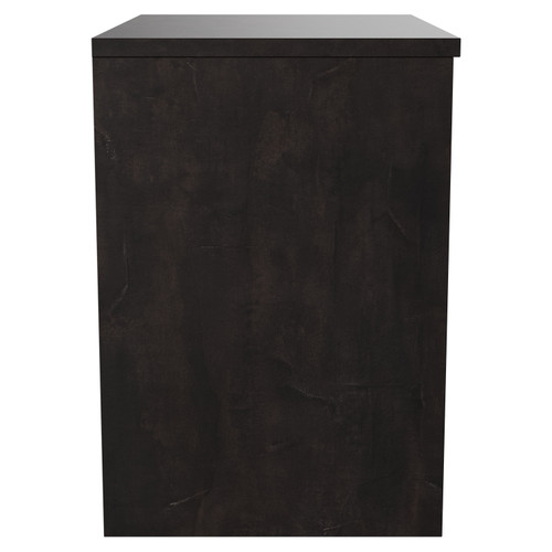 Montego Metallic Slate 600mm Wall Mounted Vanity Unit for Countertop Basins with 2 Drawers View from Side