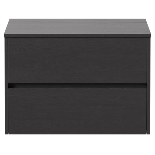 Montego Graphite Grey 800mm Wall Mounted Vanity Unit for Countertop Basins with 2 Drawers Front View