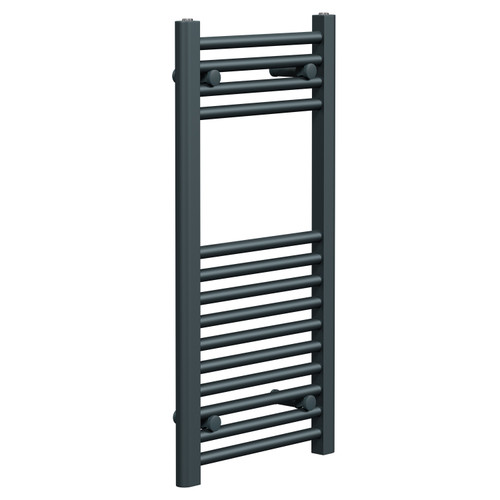 Pizarro Anthracite 800mm x 400mm Straight Heated Towel Rail Left Hand View