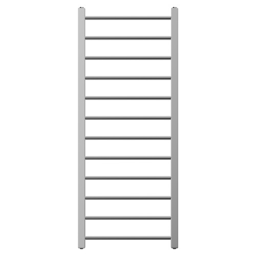 Cohen Chrome 1200mm x 500mm Straight Heated Towel Rail Front View