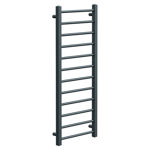 Cohen Anthracite 1200mm x 500mm Straight Heated Towel Rail Left Hand View