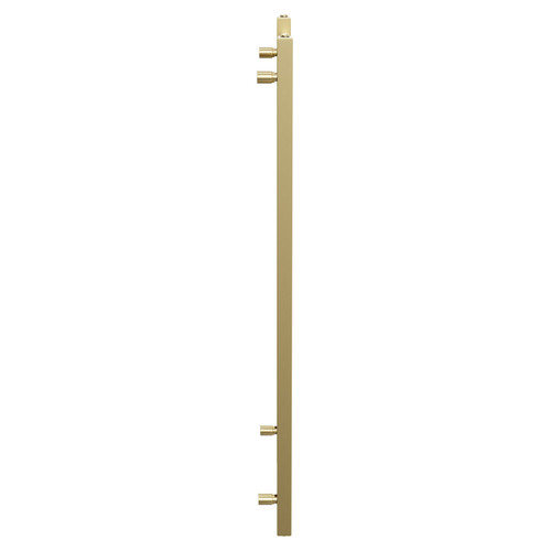 Colore Cohen Brushed Brass 1200mm x 500mm Straight Heated Towel Rail Side View