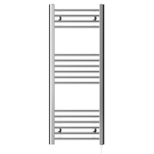 Pizarro Chrome 1000mm x 400mm Straight Electric Heated Towel Rail Front View