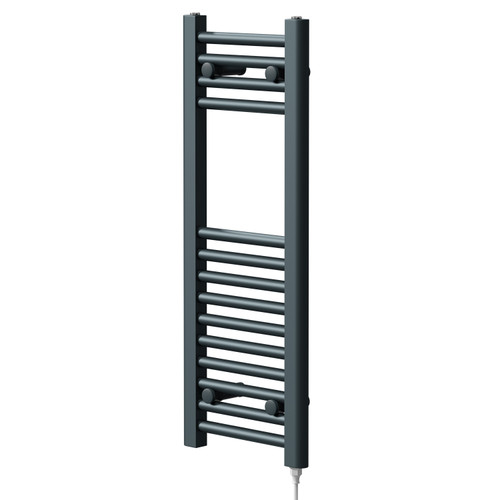 Pizarro Anthracite 800mm x 300mm Straight Electric Heated Towel Rail Right Hand Side