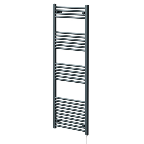 Pizarro Anthracite 1600mm x 600mm Straight Electric Heated Towel Rail Right Hand View