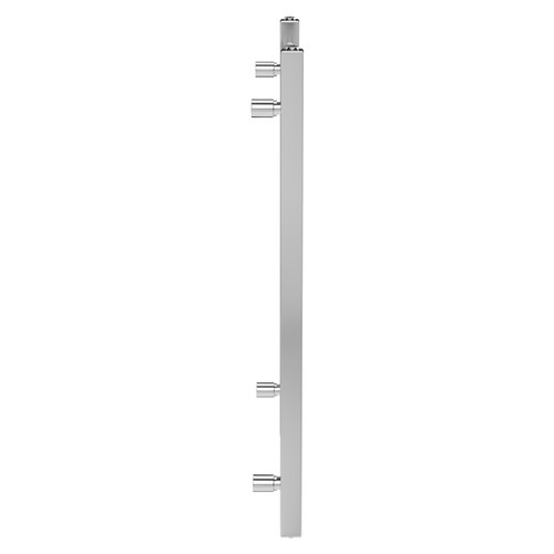 Cohen Chrome 800mm x 500mm Straight Electric Heated Towel Rail Side on View