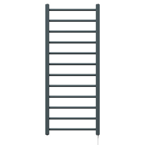 Cohen Anthracite 1200mm x 500mm Straight Electric Heated Towel Rail Front View