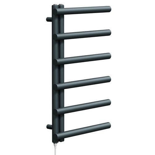 Mason Anthracite 850mm x 500mm Designer Electric Heated Towel Rail Left Hand Side View