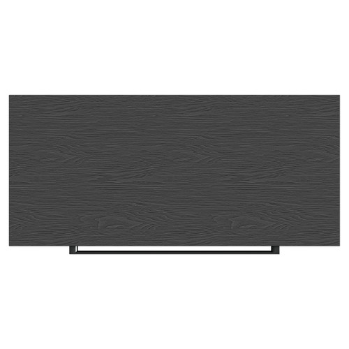 Napoli 390 Nero Oak 800mm Wall Mounted Vanity Unit for Countertop Basins with 2 Drawers and Gunmetal Grey Handles View from Top