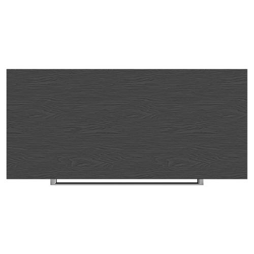 Napoli 390 Nero Oak 800mm Wall Mounted Vanity Unit for Countertop Basins with 2 Drawers and Polished Chrome Handles View from Top