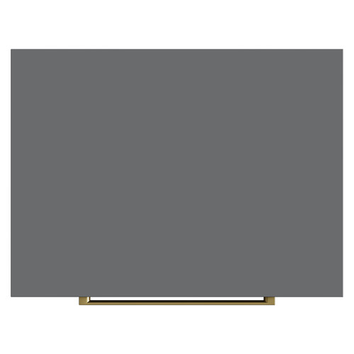 Napoli Gloss Grey 600mm Wall Mounted Vanity Unit for Countertop Basins with 2 Drawers and Brushed Brass Handles View from Top