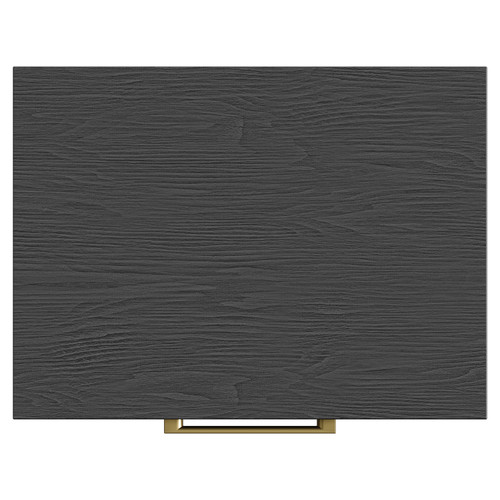 Napoli Nero Oak 500mm Wall Mounted Vanity Unit for Countertop Basins with Single Drawer and Brushed Brass Handle View from Top