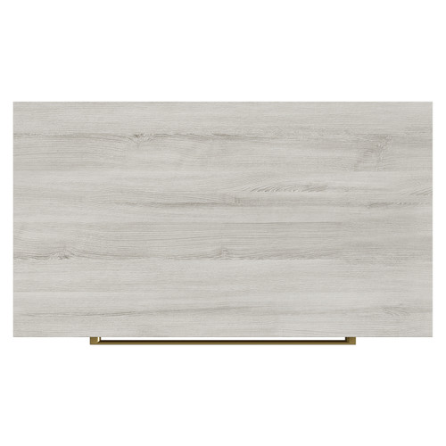 Napoli Molina Ash 800mm Floor Standing Vanity Unit for Countertop Basins with 2 Drawers and Brushed Brass Handles View from Top