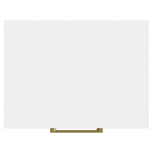 Napoli Gloss White 500mm Wall Mounted Vanity Unit for Countertop Basins with Single Drawer and Brushed Brass Handle View from Top
