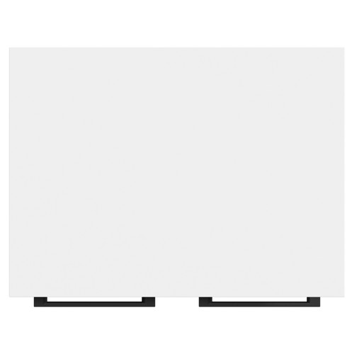 Napoli Gloss White 500mm Floor Standing Vanity Unit for Countertop Basins with 2 Doors and Matt Black Handles View from Top