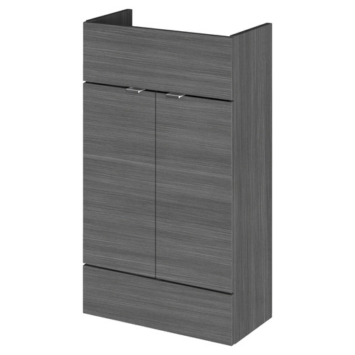 Hudson Reed Fusion Anthracite Woodgrain 500mm Slimline Vanity Unit - OFF505 Main Image