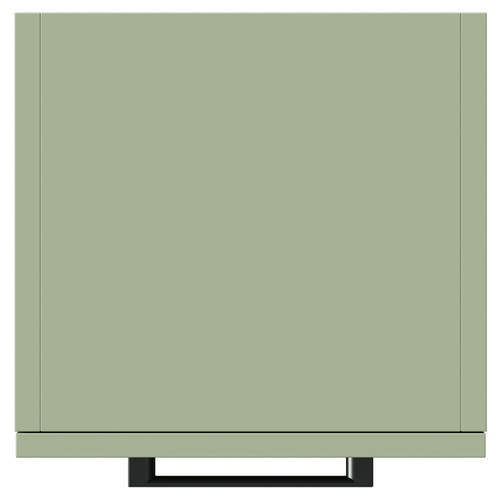 Napoli Olive Green 350mm x 1600mm Wall Mounted Tall Storage Unit with 2 Doors and Gunmetal Grey Handles View from Top Napoli Olive Green 350mm x 1600mm Wall Mounted Tall Storage Unit with 2 Doors and Gunmetal Grey Handles View from Top
