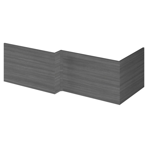 Hudson Reed Fusion Anthracite Woodgrain Square Shower End Bath Panel 680mm - OFF579 Main Image