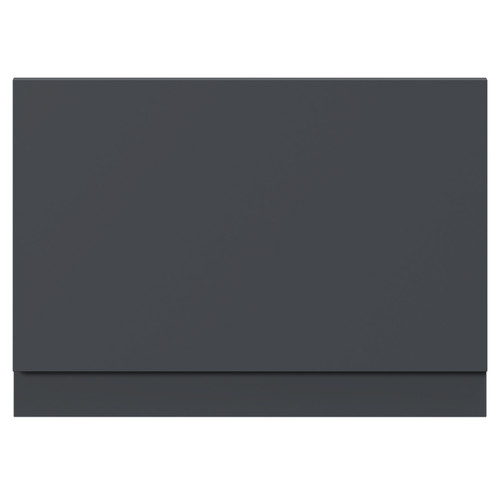 Satin Anthracite MDF 800mm End Bath Panel with Plinth Front View