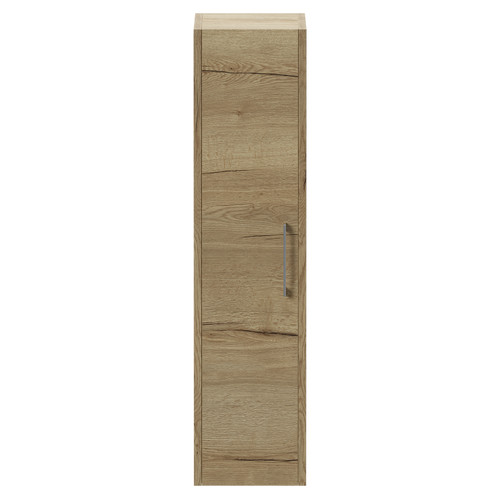 Horizon Autumn Oak 350mm x 1433mm Wall Mounted Tall Storage Unit with Single Door Front View