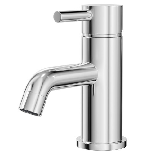 Colore Round Polished Chrome Mini Mono Basin Mixer Tap Right Hand View