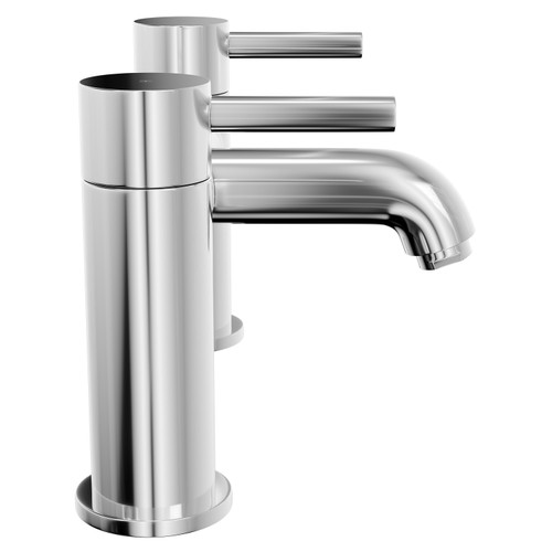 Colore Round Polished Chrome Bath Filler Tap Side View