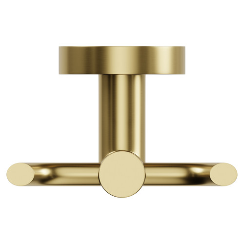 Colore Orbit Brushed Brass Wall Mounted Double Robe Hook - Wholesale  Domestic