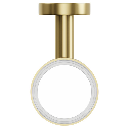 Colore Orbit Brushed Brass and Glass Wall Mounted Bathroom Tumbler Top View